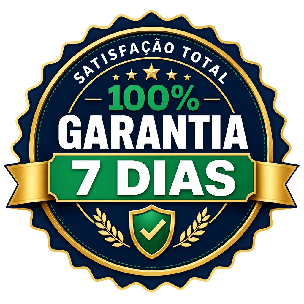 Selo de garantia 100% satisfação 7 dias